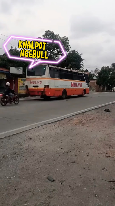 Suara Knalpot Bus Bumel Mulyo Nyaring dan Ngebul
