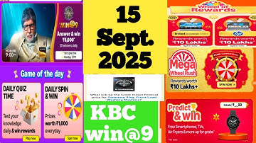 Amazon daily quiz today answers 15 September 2025 | Amazon Quiz today Answer