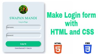 How To Create Login Page In HTML and CSS || Make Sign In Form Design In HTML and CSS || SWAPAN MANDI