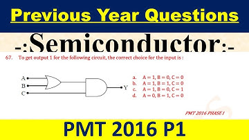 To get output 1 for the following circuit, the correct choice for the input is :