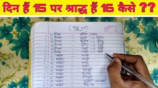 किस दिन कौन सा होगा श्राद्ध | Shradh 2018 Explain 25th September to 9th October