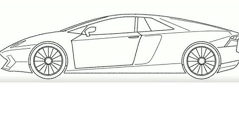 How to draw Lamborghini Car Drawing on computer using Ms Paint Car Drawing Tutorial