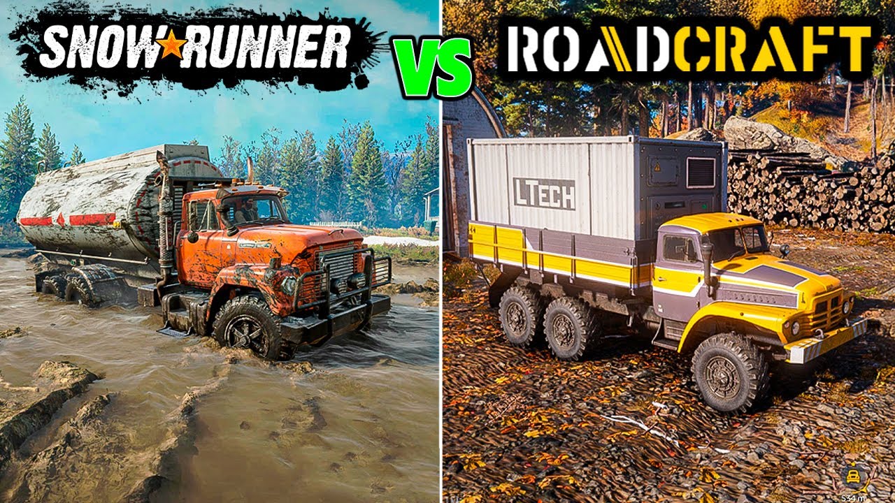 ROADCRAFT vs SNOWRUNNER - Detalhes e Diferenças!