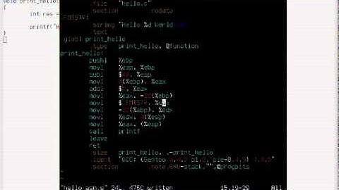 Howto generate assembly code from c-code with gcc