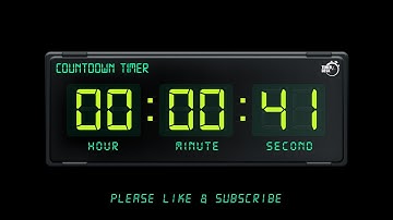 41 SECONDS TIMER - 1080p - COUNTDOWN TIMER
