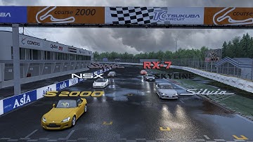 Assetto Corsa | Rain Physics / Rain Fx | Tsukuba Battle |