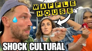 I Took My Spanish Girlfriend to WAFFLE HOUSE in ATLANTA for the First Time.. || CULTURE SHOCK