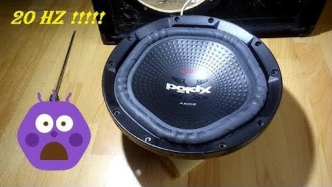 SONY Xplod 12" subwoofer Free air Frequency & Bass Test