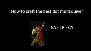 How To Craft The Best Quiver For CA, Toxic Rain or EA  and how to craft a MF helmet - PoE