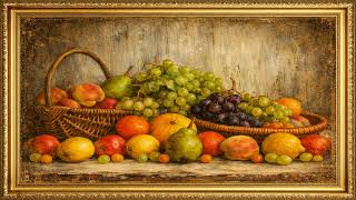 Fruit Painting Image 🍇🍏🍐 | TV Frame 4K | 2 Hours | @tvframeart9 screenshot 2