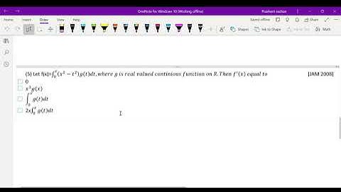 IIT JAM solution (2008) |Integral calculus  Newton Leibnitz rule