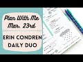 PLAN WITH ME: Tuesday Mar. 26th Erin Condren Daily | Daily Duo Life Planner 2021