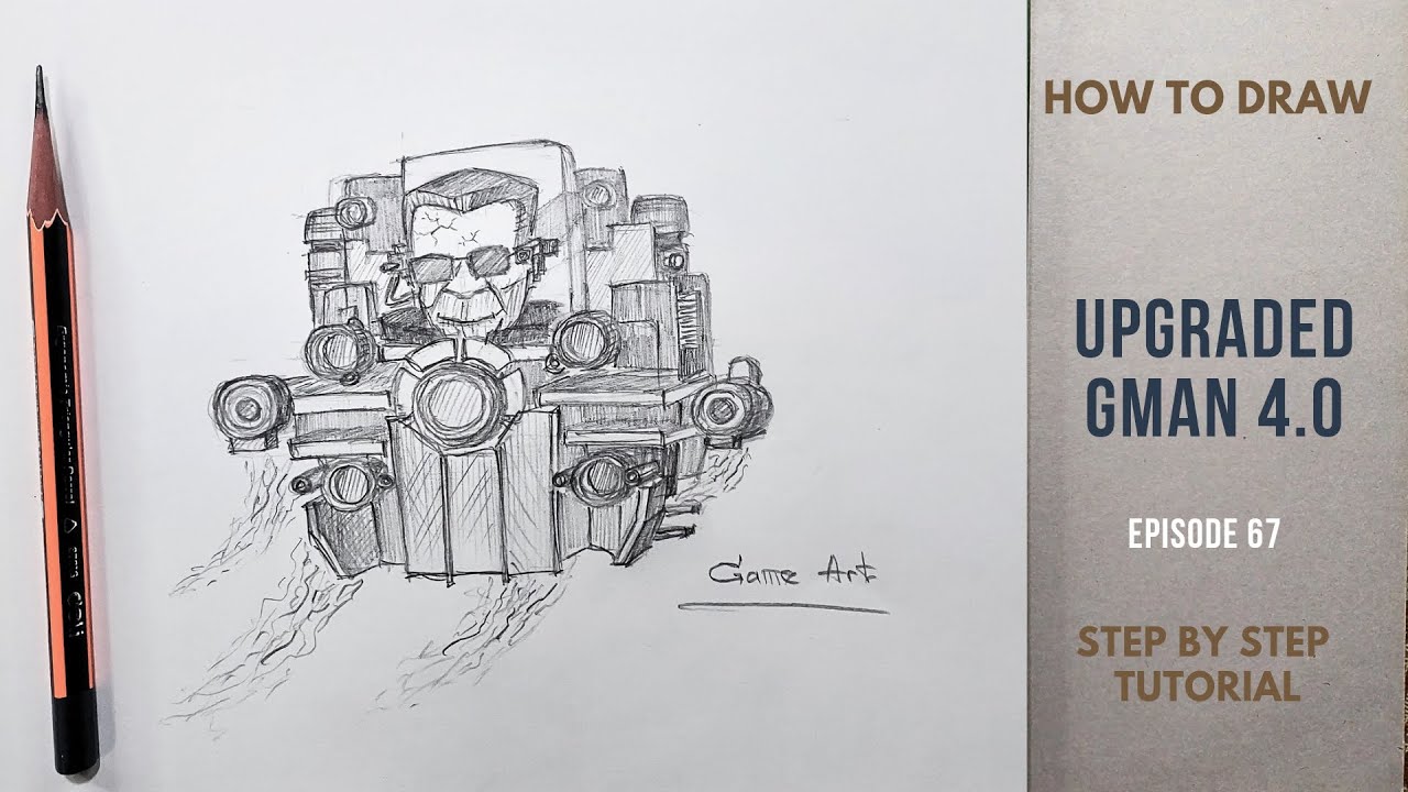 How to draw Upgraded Gman 4.0 