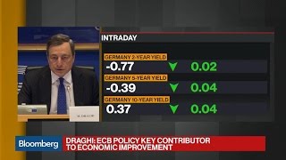 ECB's Draghi Touts Actions Benefitting Real Economy ECB's Draghi Touts Actions Benefitting Real Economy