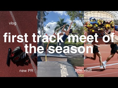 track & field meet vlog | first meet of the season, meet prep, pole vault, & teammates