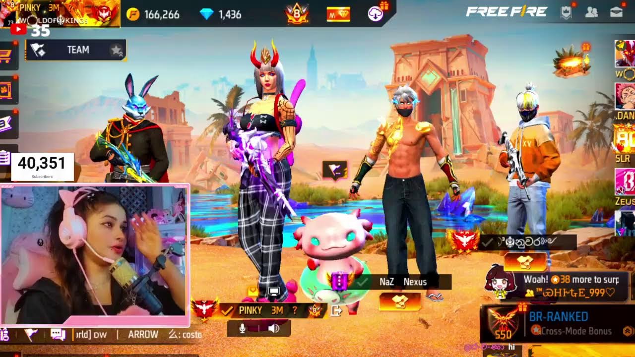 🔴Br ගහමුතේ🌝| Freefire |  Pinky girl | Freefire | live