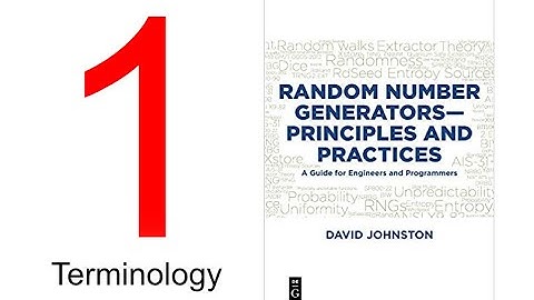 Random Number Generators. Part 1. Terminology.