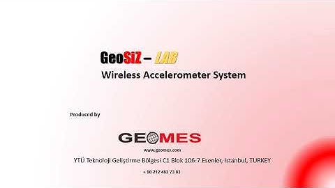 GeoSiZ-LAB  Wireless Accelerometer System