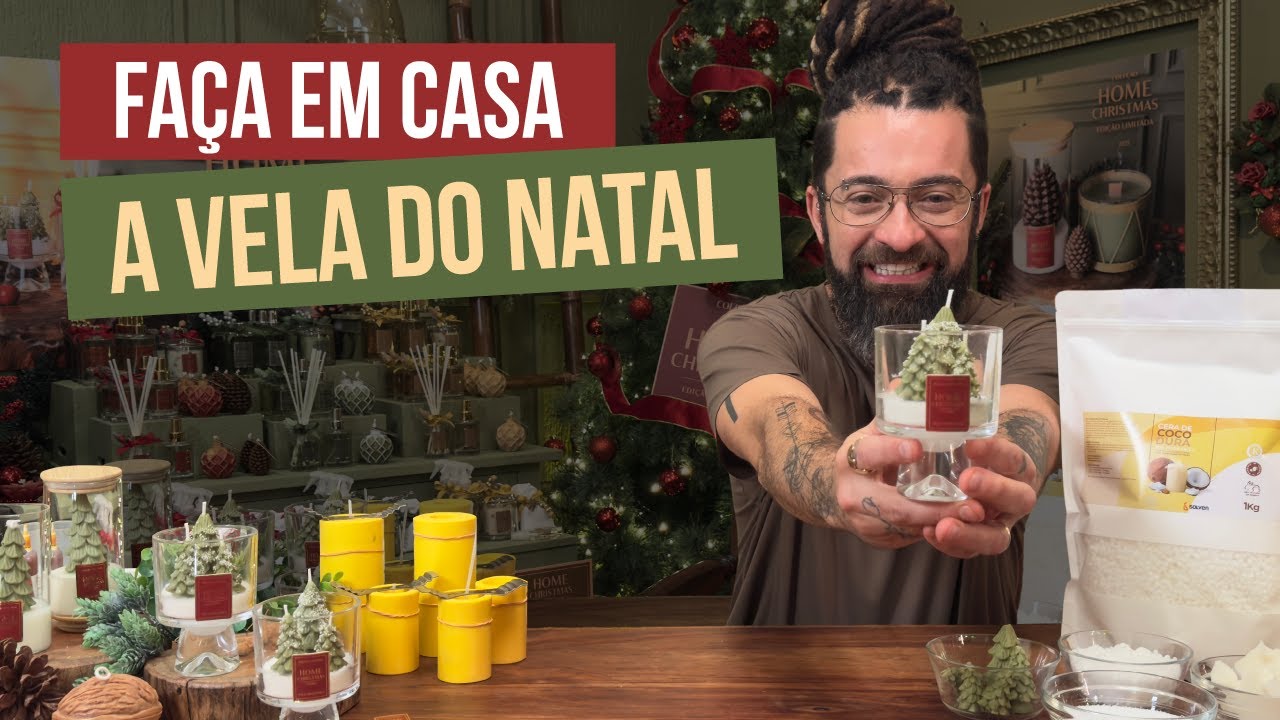 APRENDA A FAZER EM CASA A VELA DE NATAL MAIS ENCANTADORA