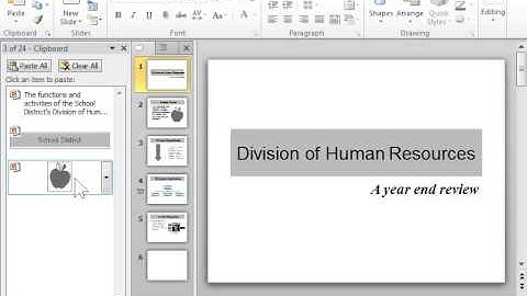 PowerPoint 2010 Paste Specific Items from the Office Clipboard