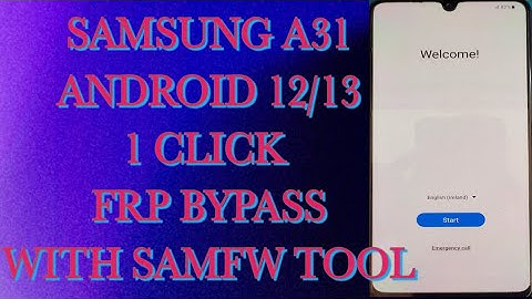 SAMSUNG A31|ANDROID 12/13 FRP BYPASS|WITH "SAMFW TOOL" #samsung_a31_frp_bypass #hdsolution #samsung
