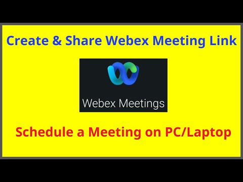 How to Create and Share Webex Meeting Link | Schedule a Meeting on Cisco WebEx @urtechbuff