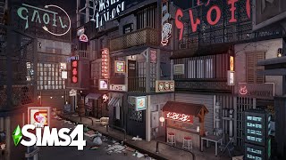 slum street | The Sims4 Stop Motion Build | NoCC |【シムズ４建築】