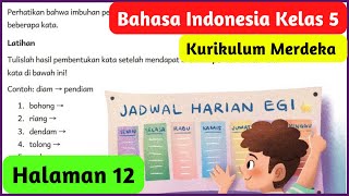 Kunci Jawaban Bahasa Indonesia Kelas 5 Halaman 12 Kurikulum Merdeka Tulislah Hasil Pembentukan Kata