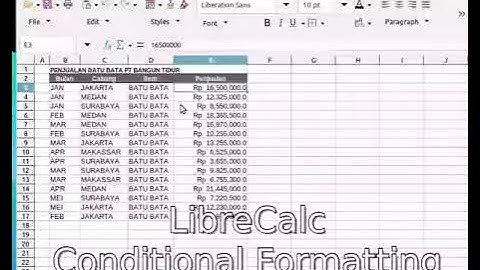 Conditional Formatting pada LibreOffice Calc