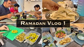 What i PREPARED for RAMADAN Day 1 | Cheese & Olives Samosa | Chicken Curry | Family Iftar Vlog