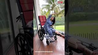 Shorts: Wheelchair पर भी Shilpa Shetty ने नहीं छोड़ा Yoga | shilpashetty | nbtentertainment