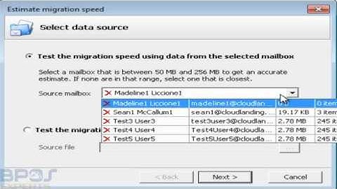 BPOS Commander Video Tutorial: Pre-Migration Analysis & Migration Speed Tests