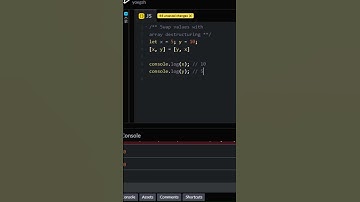 Swap Values with array Destructuring in javascripts #programming #javascript