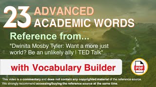 23 Advanced Academic Words Ref from Want a more just world Be an unlikely ally | TED Talk