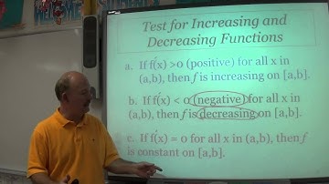 Section 3.3: The First Derivative Test (Video #1)