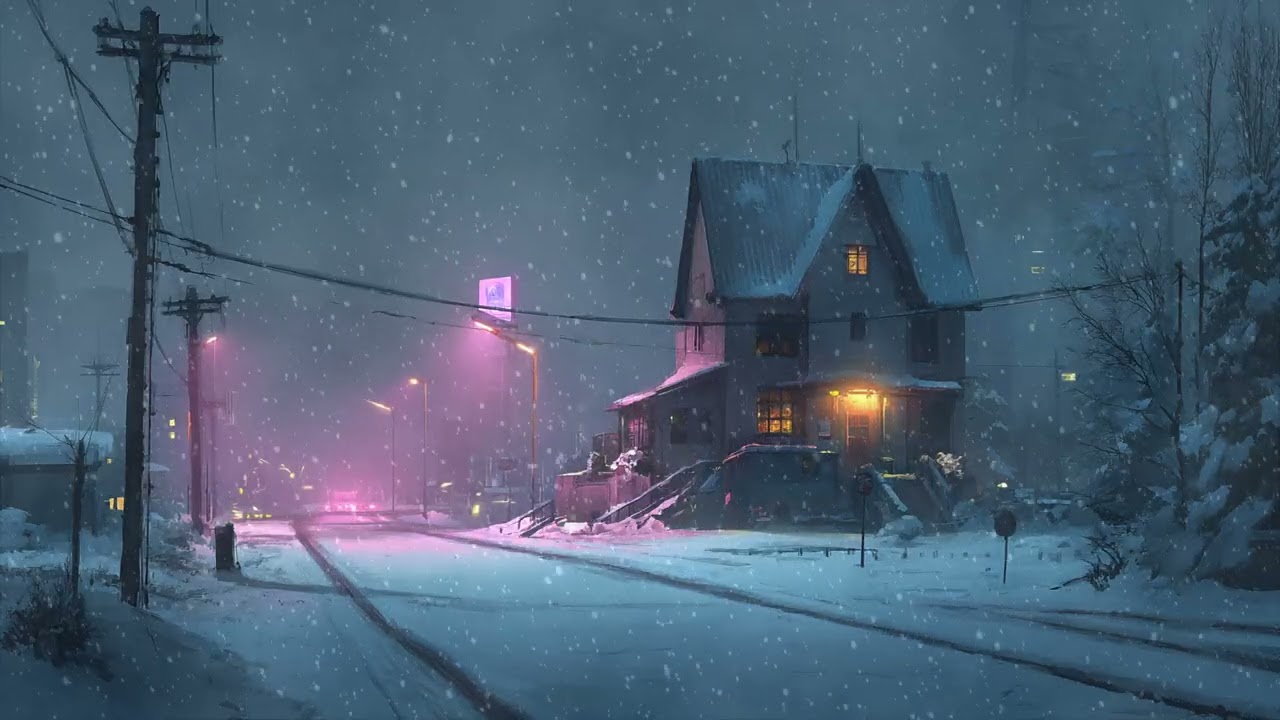 Fantasy Music for Study & Relaxation — Winter Evening | Relaxing Music | Screensaver 4K