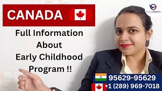 Study Early Childhood Program in Canada | full information about ECP | Apply for September 2024