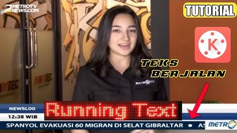 Cara membuat teks berjalan seperti di TV berita