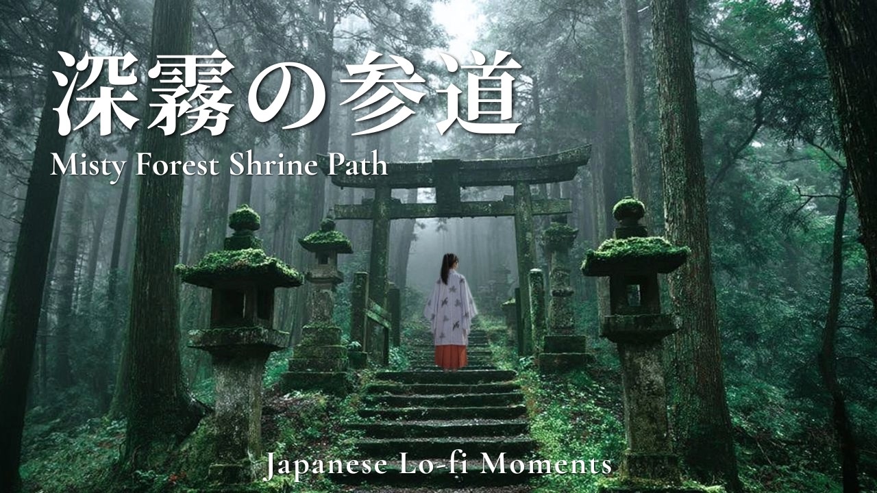 癒しBGM】深霧の参道、苔むす鳥居 | Japanese Zen Music — OKUMIYA