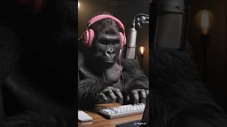 Gorilla ASMR: Trying to whisper with a 400lb voice #asmr #ai動画 #gorilla #シュール #cute