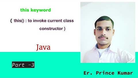 this keyword : to invoke current class constructor