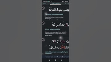 Surah Al-Zalzalah Dengan Terjemahan