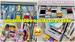 ORGANIZEI O GUARDA ROUPA DO QUARTO DO BEBÊ/ NÃO GOSTEI DE COMO FICOU/TIVE QUE MUDAR TUDO/FICOU LINDO