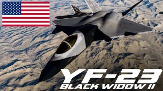 YF-23 Black Widow II, conducting flight testing somewhere over the Western United States.