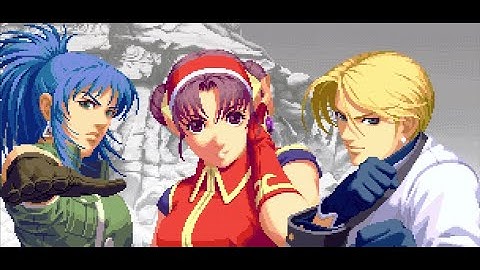 464: King of Fighters 2000 NEOGEO MVS \\ Mary, Leona, King, Athena max lvl Arcade, eventual 1cc :o