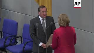 New German Defence Minister Boris Pistorius sworn in