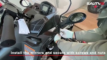 Installation of SAUTVS Pro Ride Hood Mirrors for Polaris Snowmobile Accessories