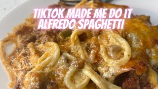 TikTok made me do it Alfredo spaghetti