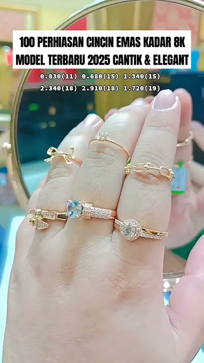 100 Perhiasan Cincin Emas Kadar 8k Model Terbaru 2025 Cantik & Elegant | Gold Ring Design For Women