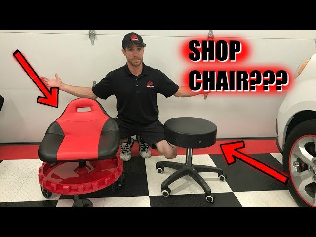 Adam'S Pro Rolling Stool - Car Detailing Stool Chair